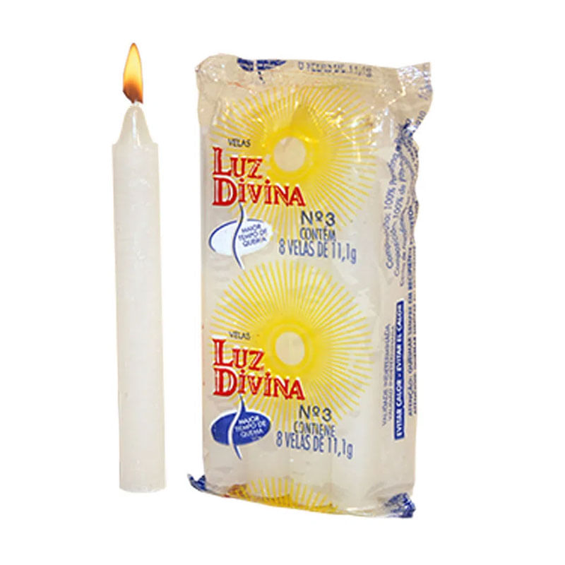 Vela Guanabara Luz Divina Nº 3 11,1g Branca 