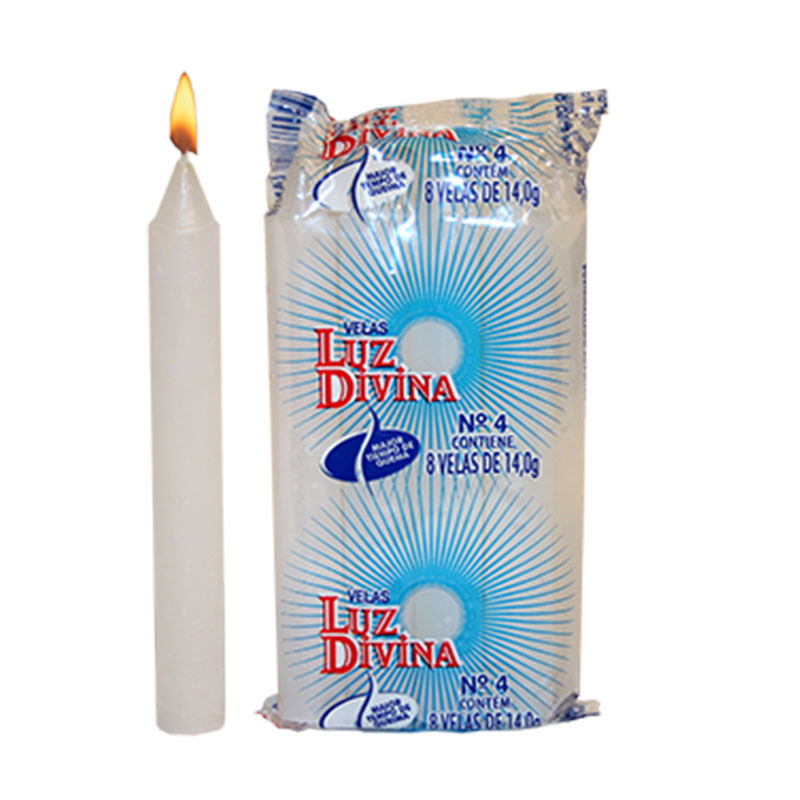 Vela Guanabara Luz Divina Nº 4 14g Branca