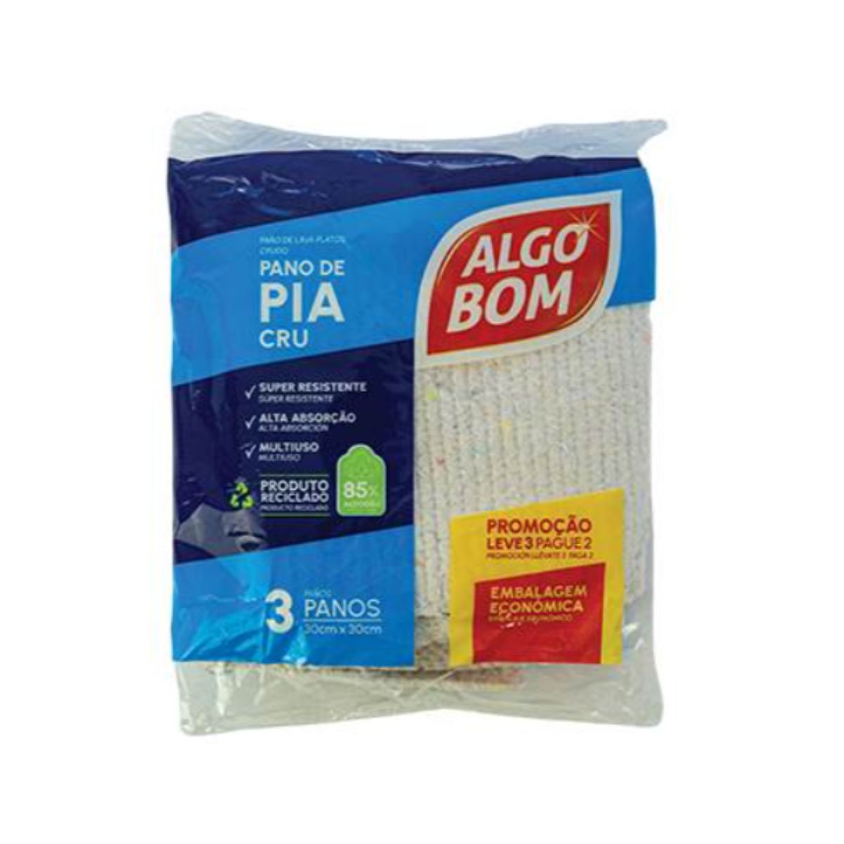 Pano de Pia Algobom 30X30cm Colorido Leve 3 Pague 2