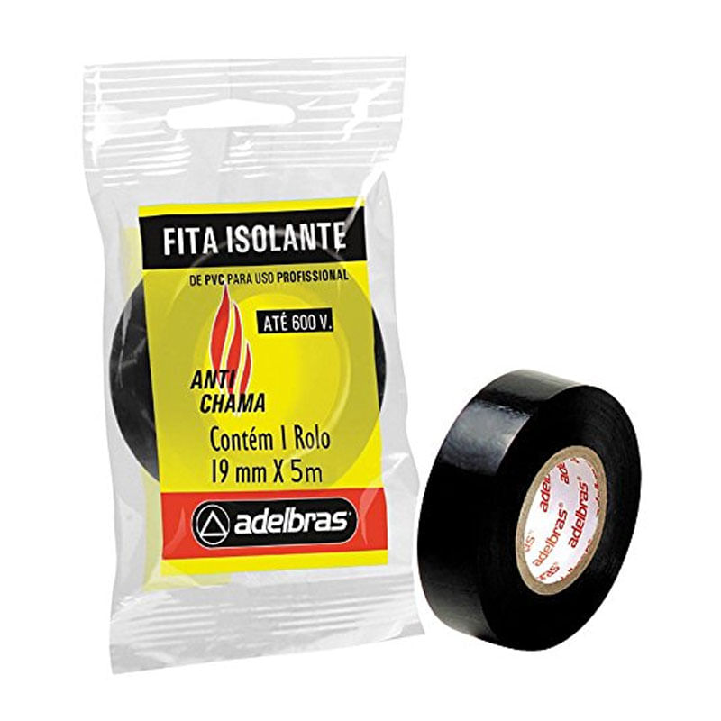 Fita Isolante Aldebras 19mmx5m Preto