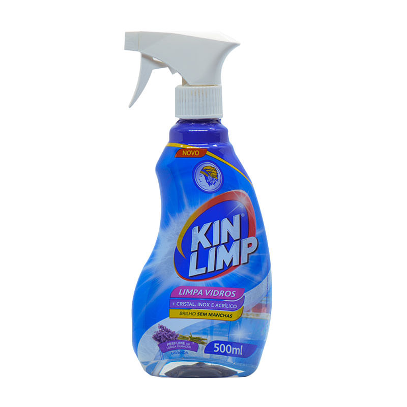 Limpador Kin Limpa Vidros 500ml Pulverizador 