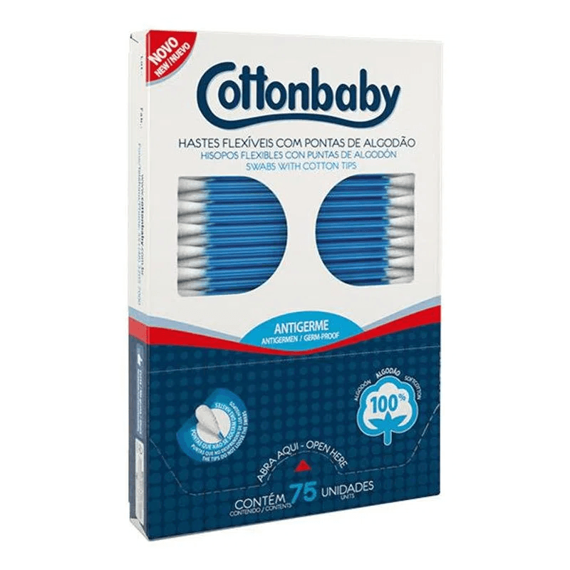 Haste Flexível Cottonbaby 75un