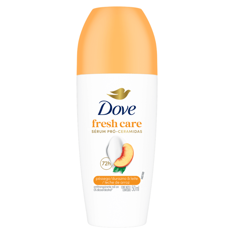 Desod. Rollon Dove Fresh Care Pêssego e Leite de Arroz 50ml