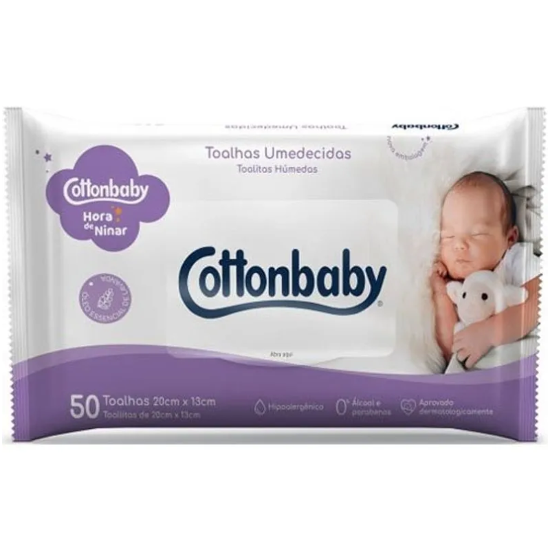 Toalhas Umedecida Cottonbaby Hora de Ninar 50un