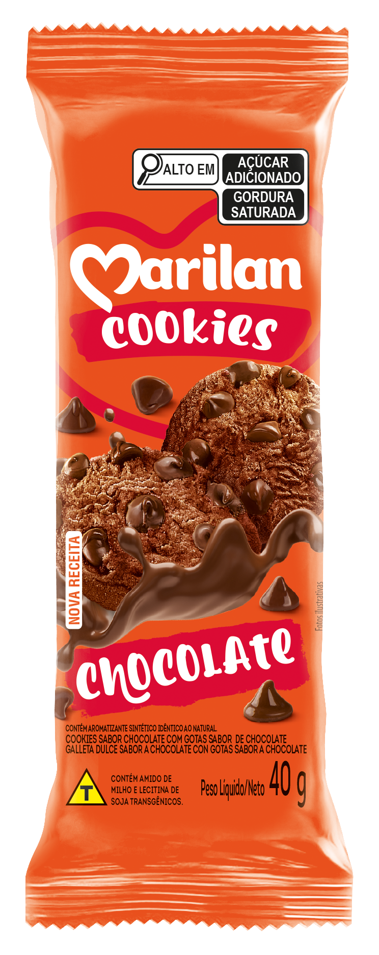 BISCOITO MARILAN COOKIE 40G CHOC DP
