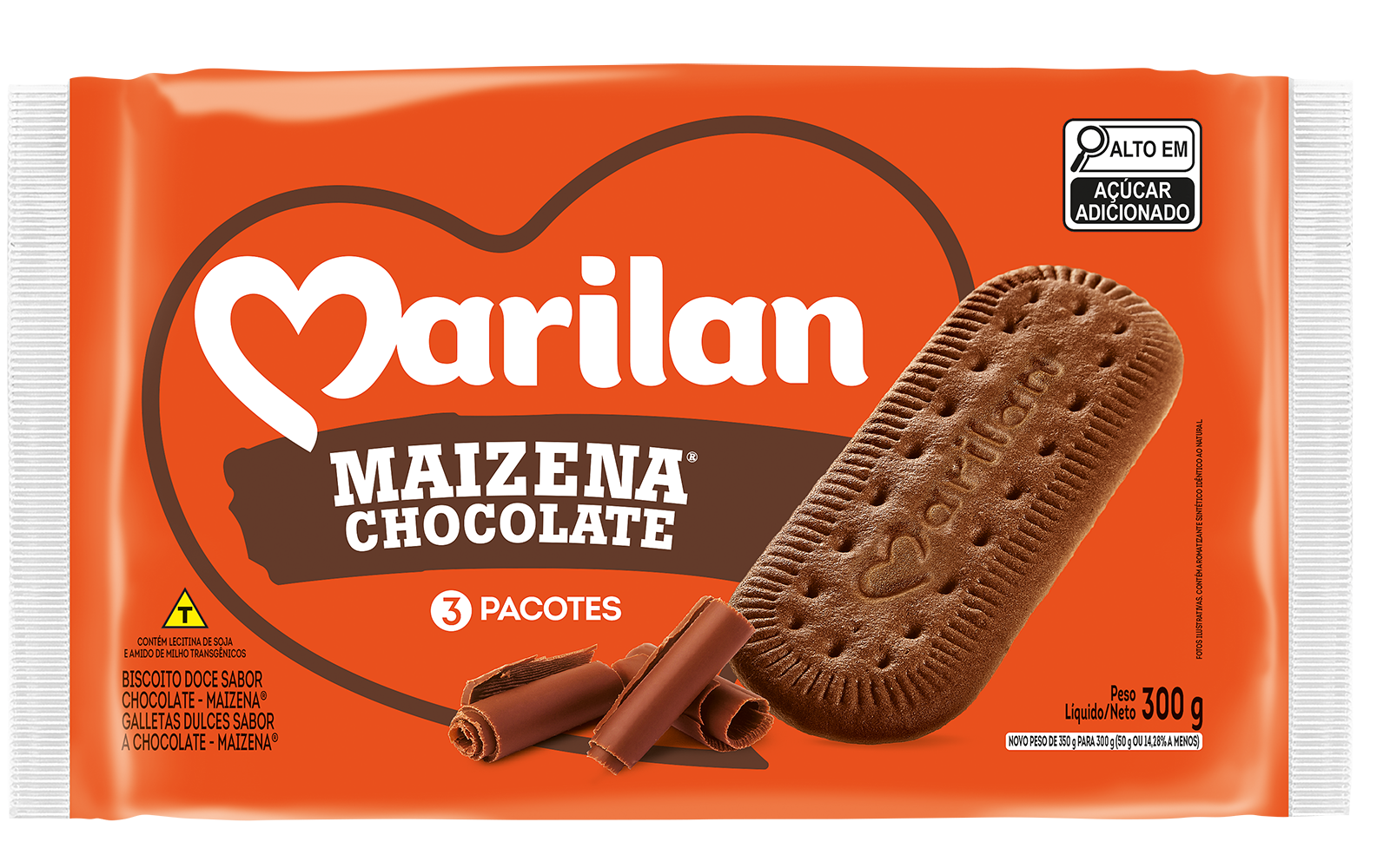 BISCOITO MARILAN MAIZENA 300G CHOCOLATE