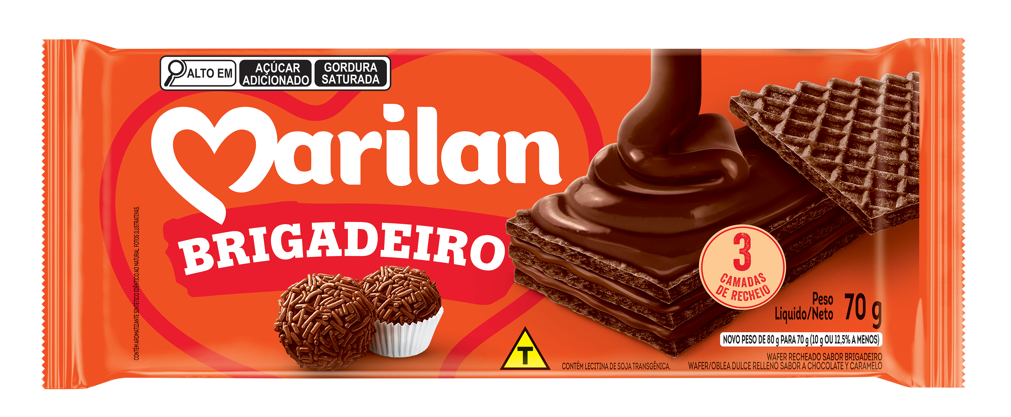 BISCOITO MARILAN WAFER 70G BRIGADEIRO