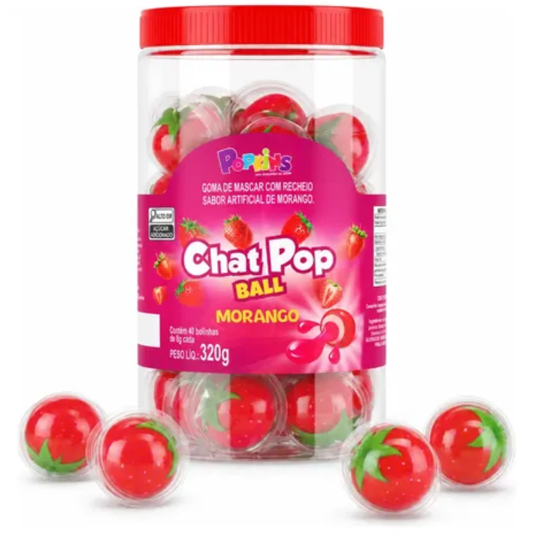 CHICLE CHAT POP MORANGO