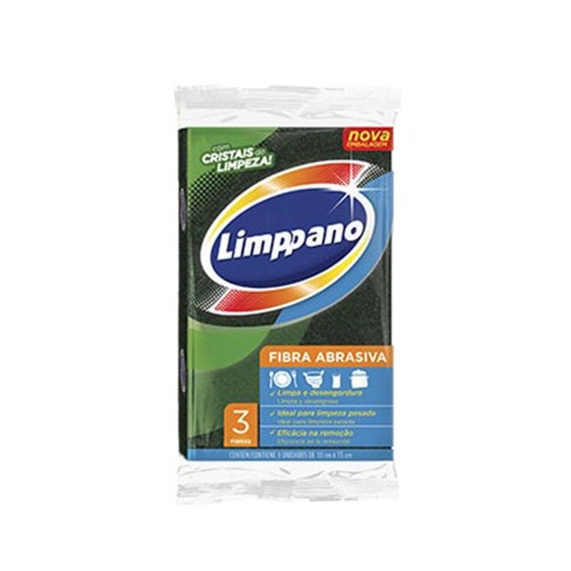 Esponja Limppano Fibra Abrasiva 3un