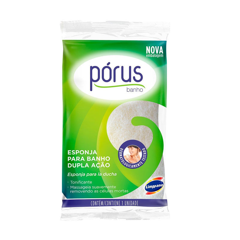 Esponja Limppano para Banho Porus Mista