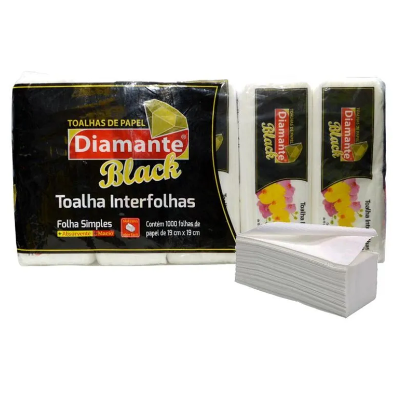 Papel Toalha Diamante 1000 Folhas Branco