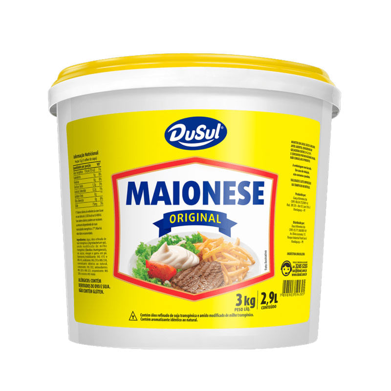 Maionese Dusul 3kg Balde