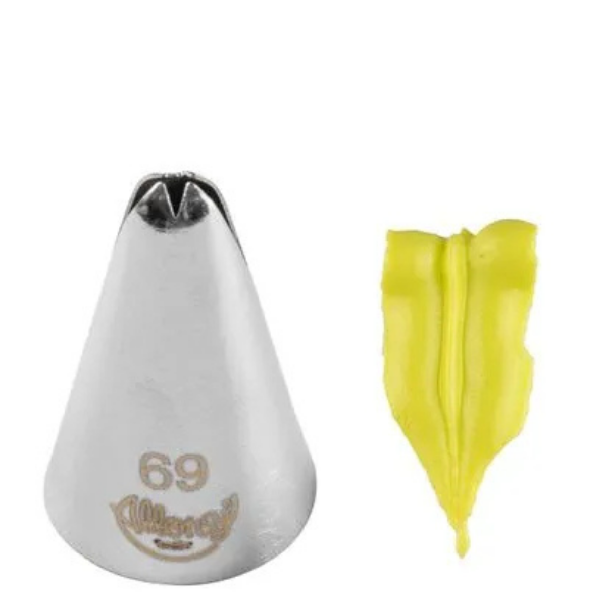Bico Para Confeitar Folha Aço Inox Prata N°69