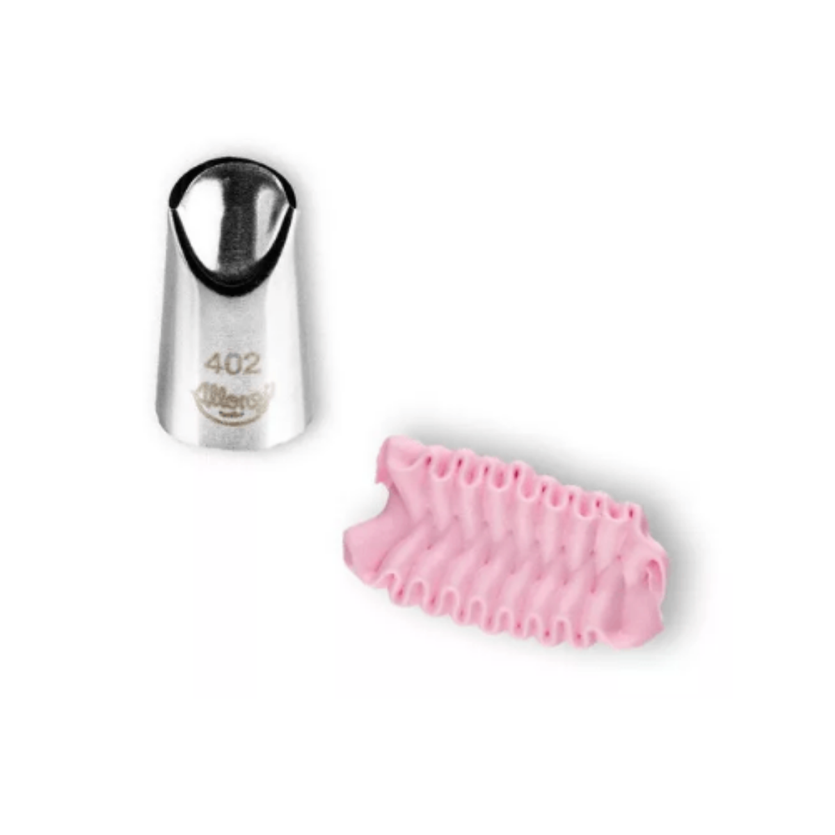 Bico Para Confeitar Babado Aço Inox Prata N°402