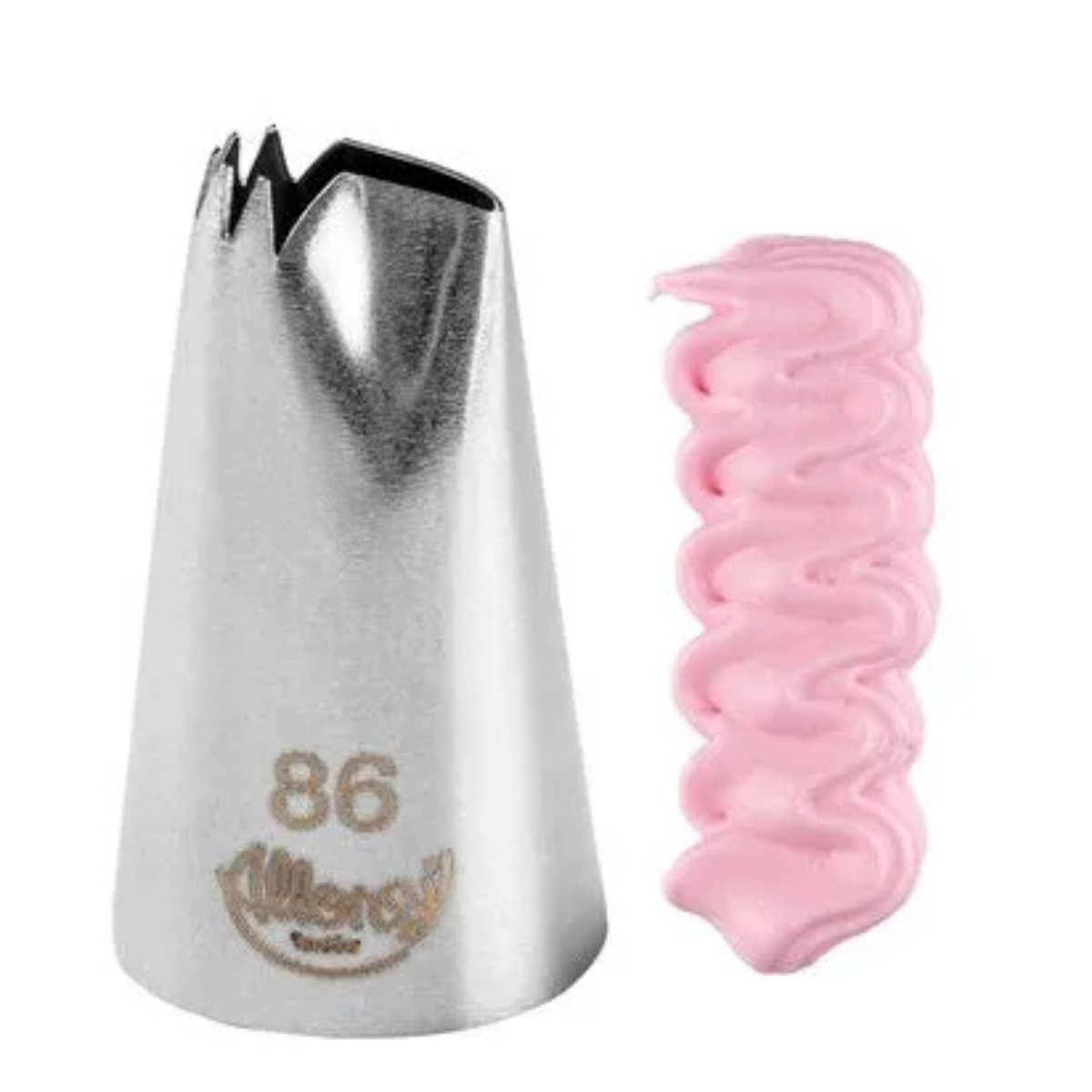 Bico Para Confeitar Babado Aço Inox Prata N° 86