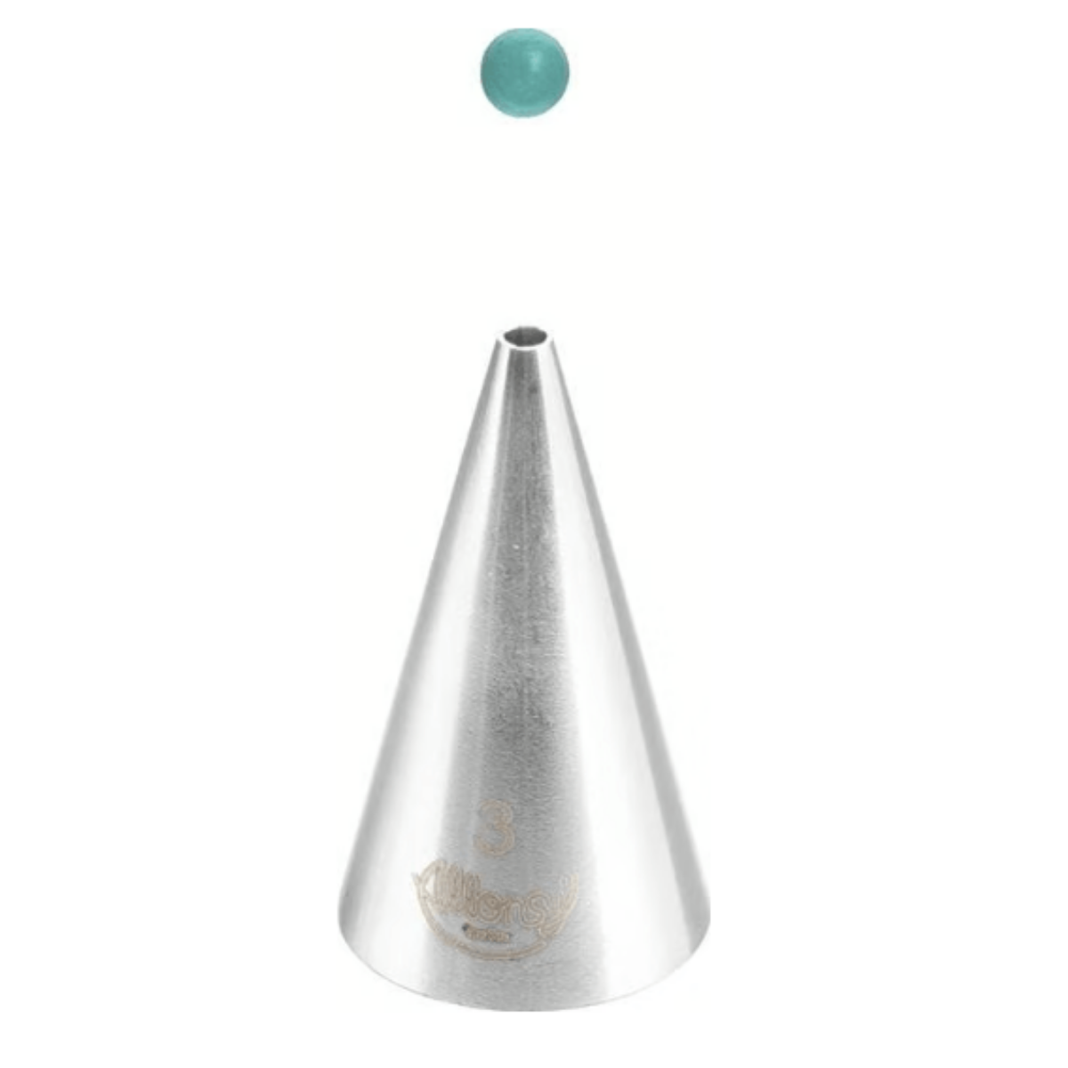 Bico Para Confeitar Perle Aço Inox Prata N°3