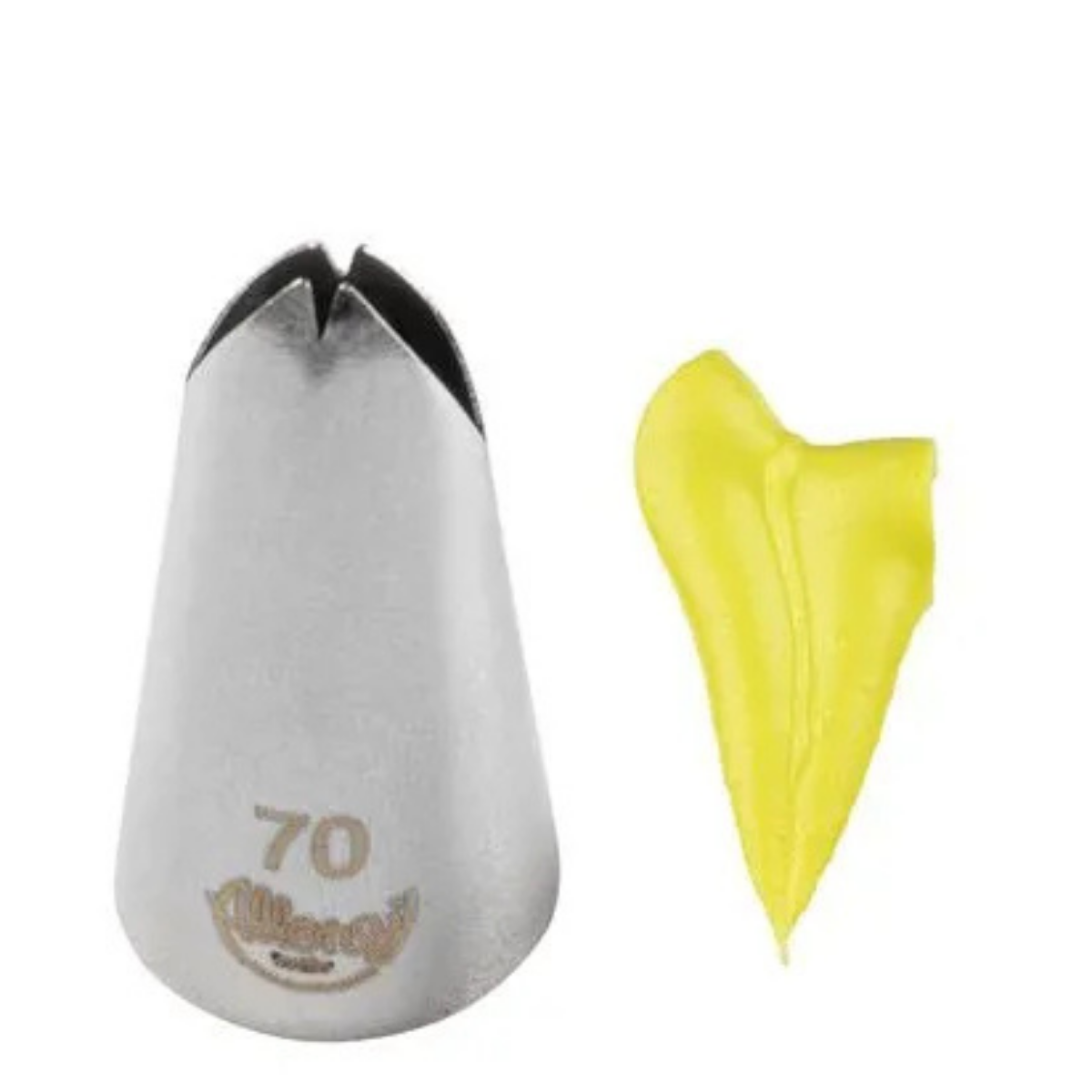 Bico Para Confeitar Folha Aço Inox Prata N°70