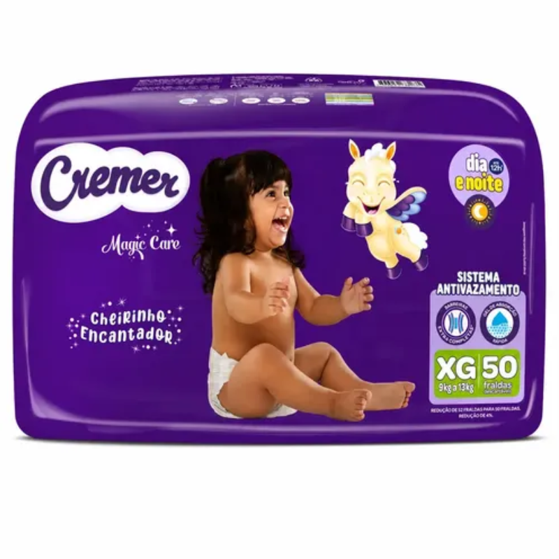 Fralda Cremer Hiper XG com 50 unid.