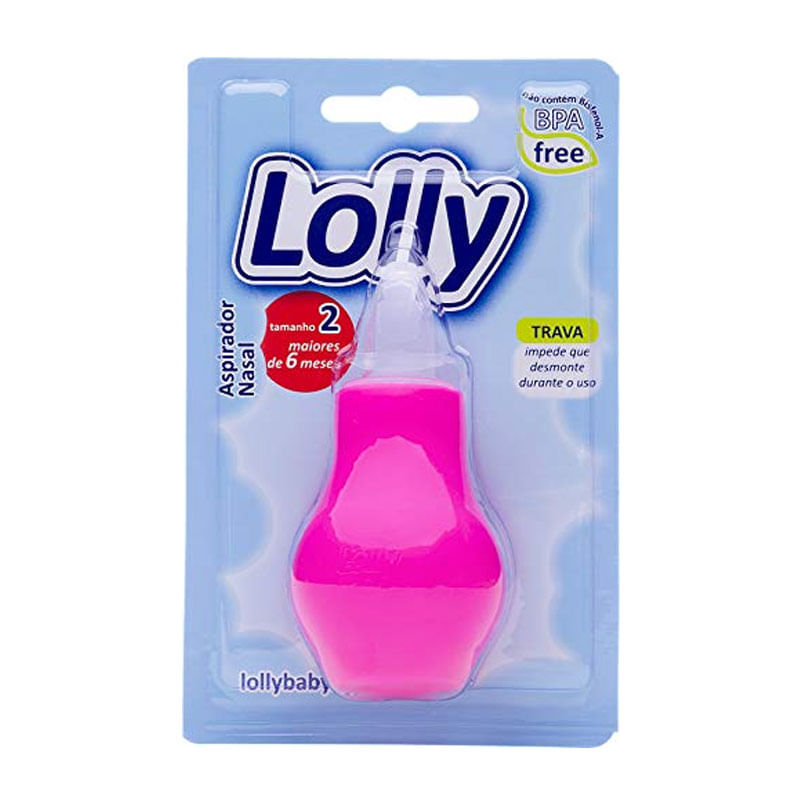 Aspirador Nasal Lolly T2 Net Rosa Blister 1 unidade