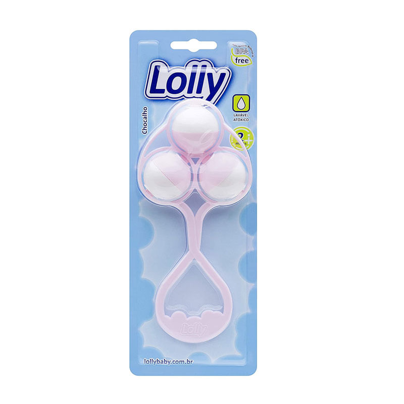 Chocalho Lolly Rosa 7230 Blister