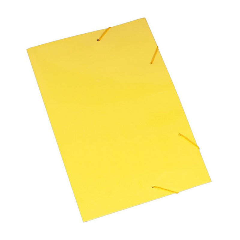 Pasta de Papel com Elástico Amarela Polycart