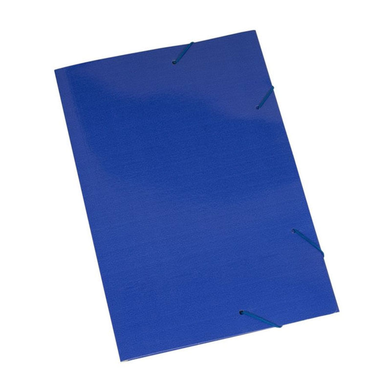 Pasta de Papel com Elástico Azul Polycart