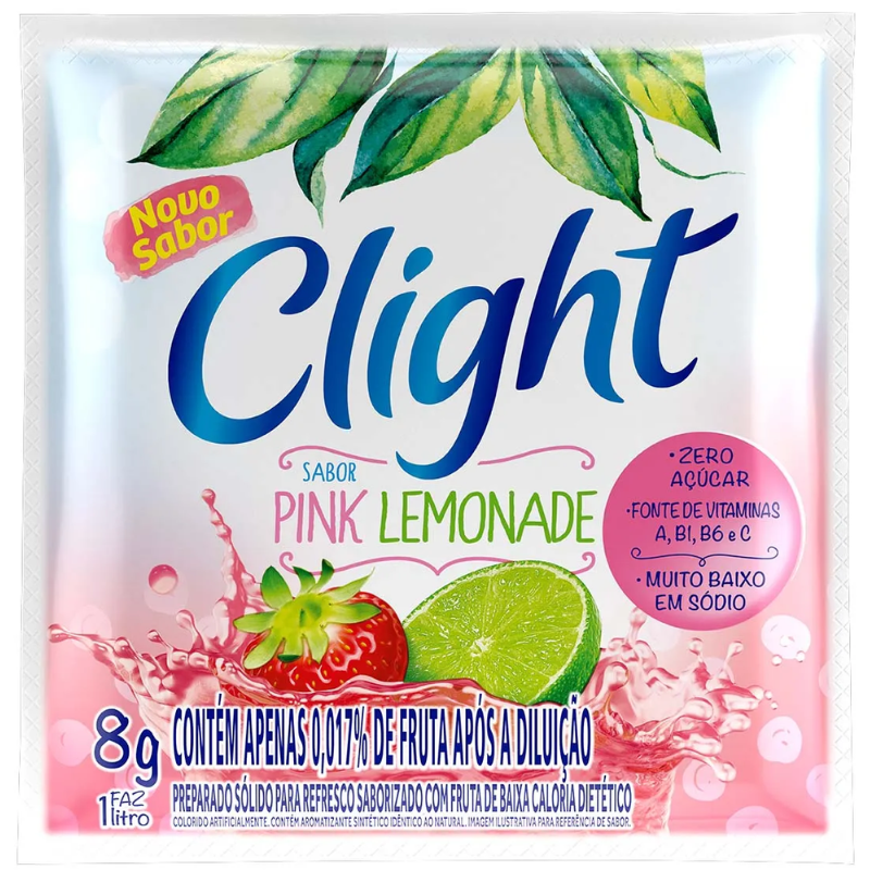 REFRESCO CLIGHT LIMONADA ROSA 8G