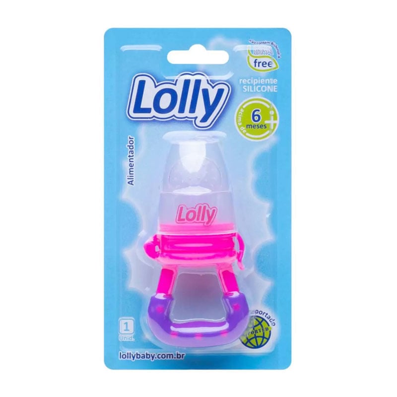 Chupeta de Silicone Alimentadora Rosa Lolly