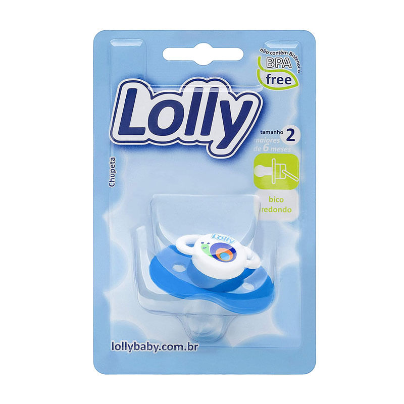 Chupeta De Silicone Bona Lolly T2 Zoo Azul