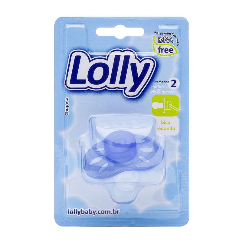 Chupeta de Silicone Lolly Orto Clean T2 Azul