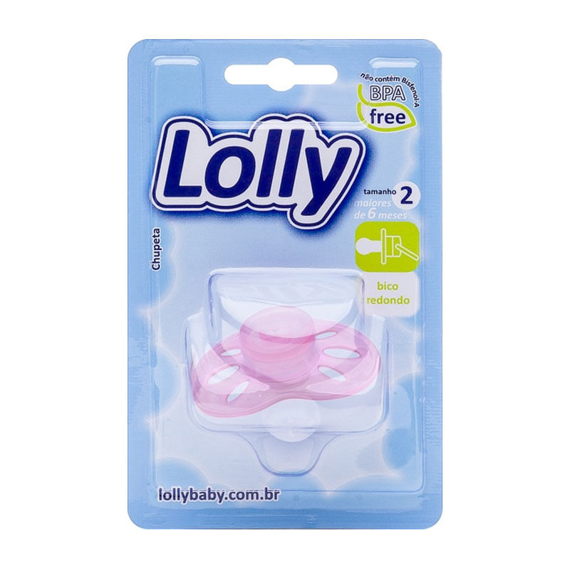 Chupeta de Silicone Lolly Orto Clean T2 Rosa