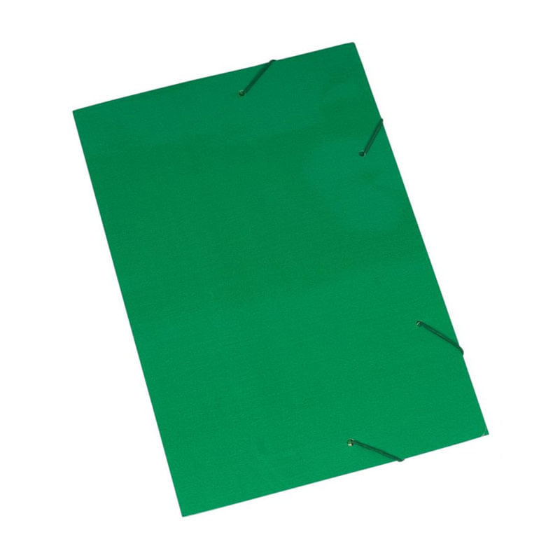 Pasta de Papel com Elástico Verde Polycart