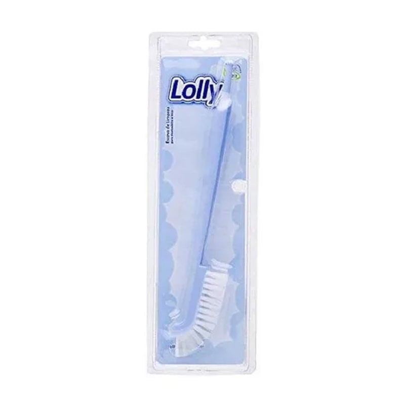 Escova Para Lavar Mamadeira e Bico Lolly Azul