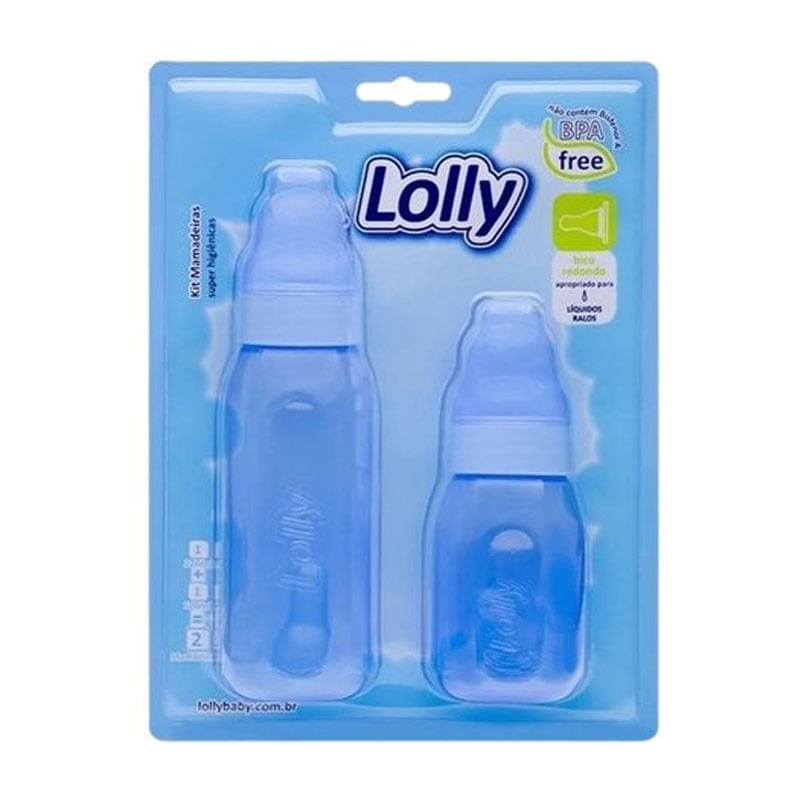 Kit de Mamadeira Lolly Clean Azul 2un