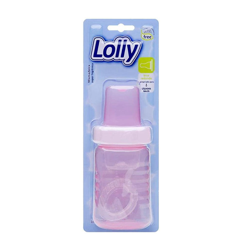 Mamadeira Lolly Big Clean Rosa 250ml