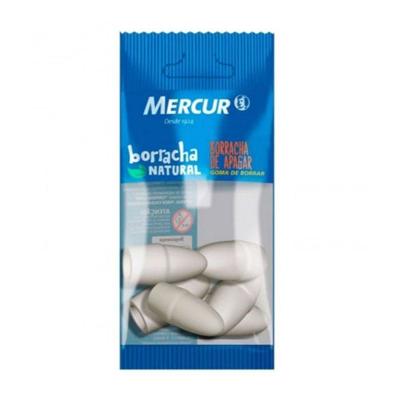 Borracha Ponteira Branca Mercur com 6un