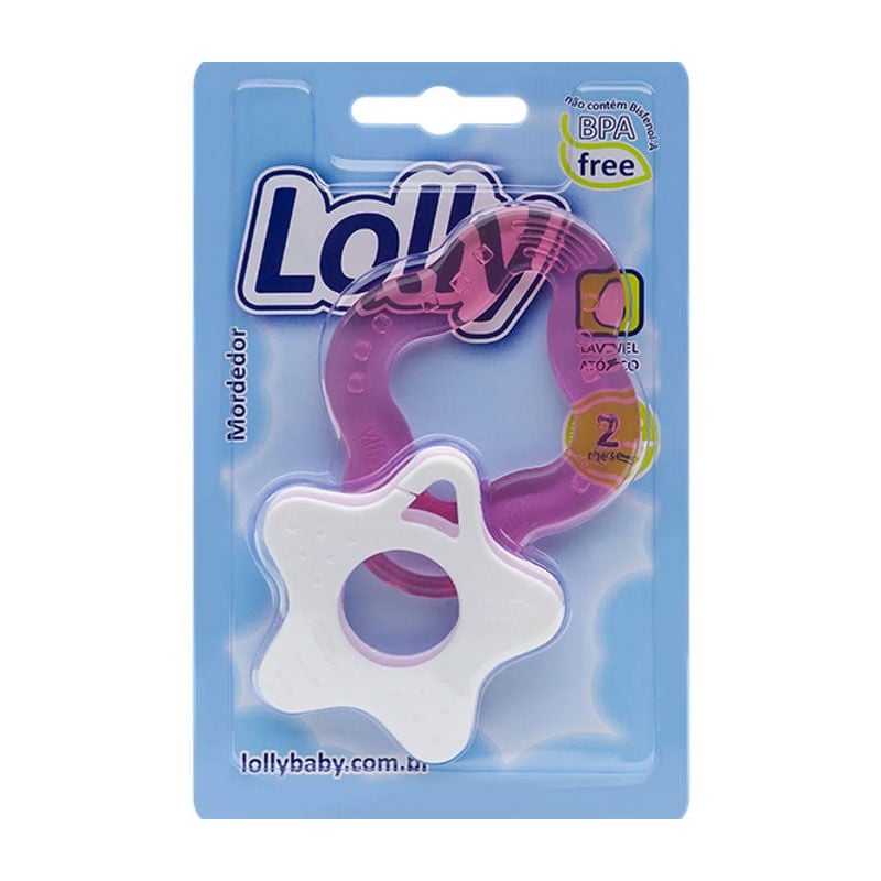 Mordedor Lolly com Estrelas Rosa