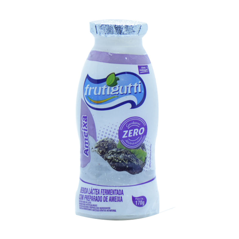 Bebiba Láctea Fermentada Frutigutti  Garrafa Zero Ameixa 170g