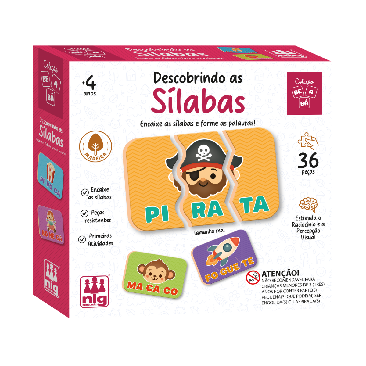 Jogo Descobrindo As Sílabas - Nig Brinquedos 