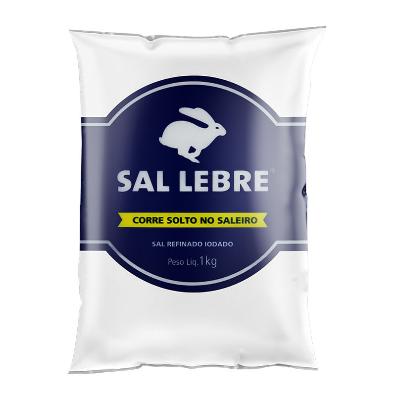 Sal Lebre Iodado Refinado 1kg
