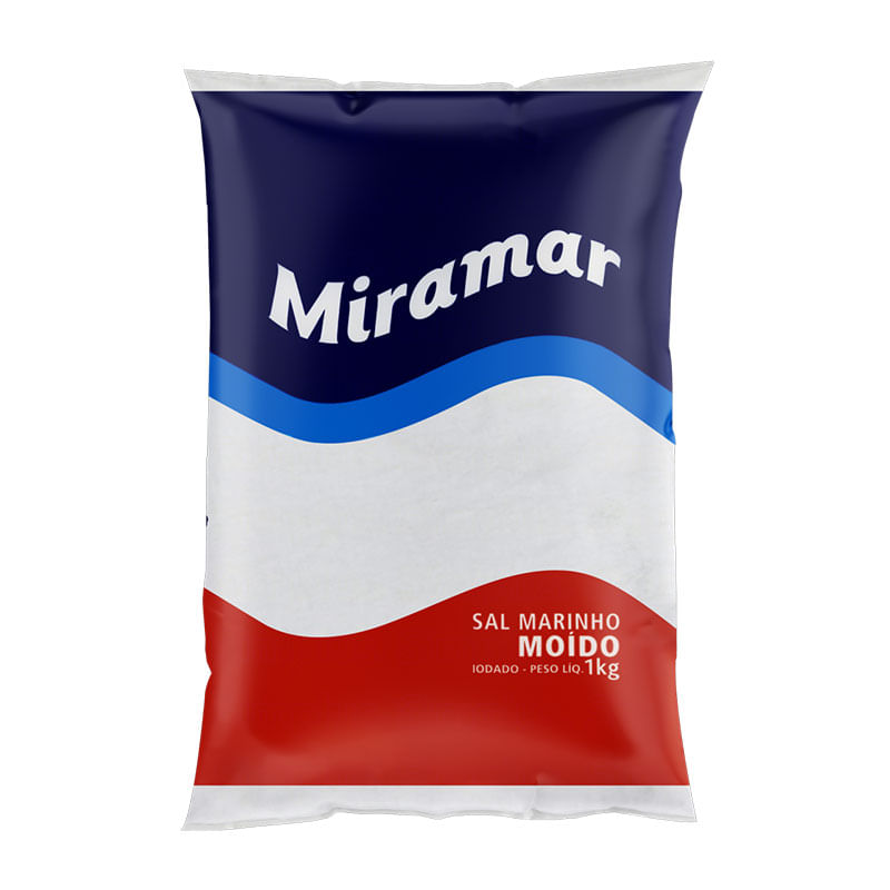 Sal Miramar Marinho Moído Iodado 1kg