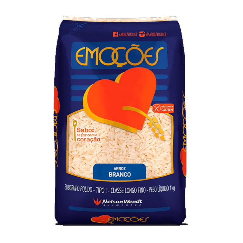 Arroz Emoções Branco 1kg