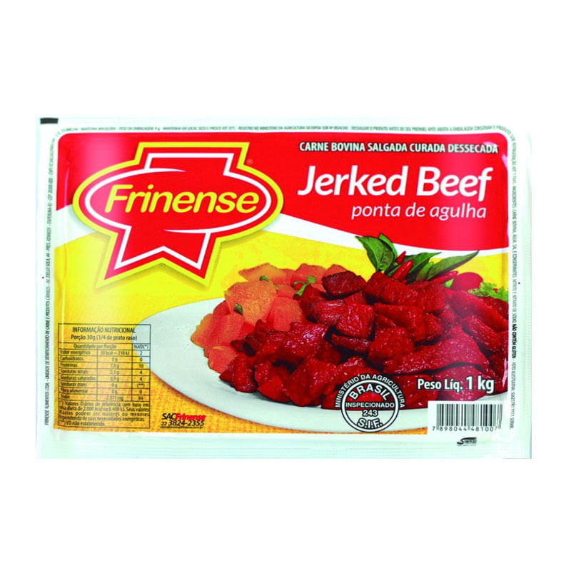 Charque Jerked Beef Firense Ponta de Agulha 1kg
