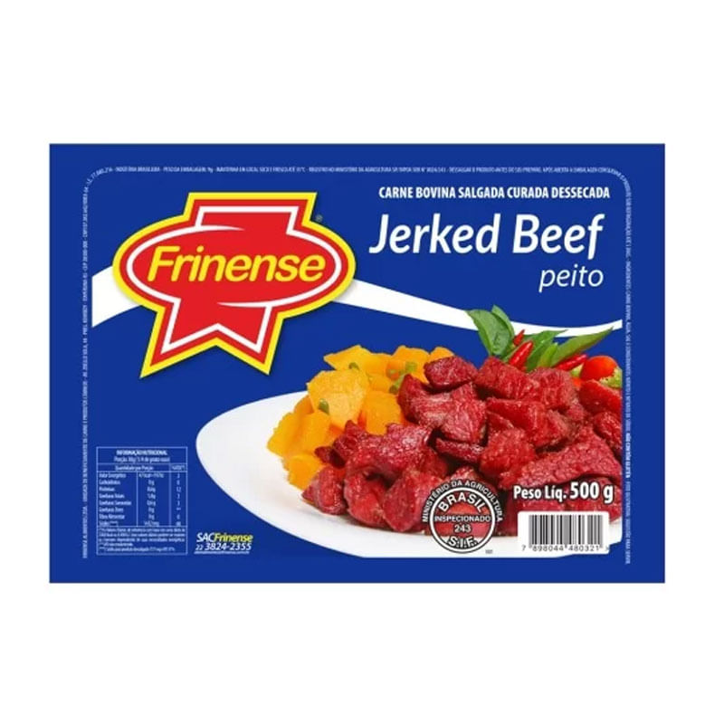 Charque Jerked Beef Firense Peito 500g