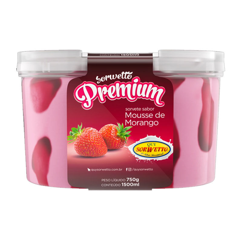 Sorvete Sorwetto Pote Morango 1,5l