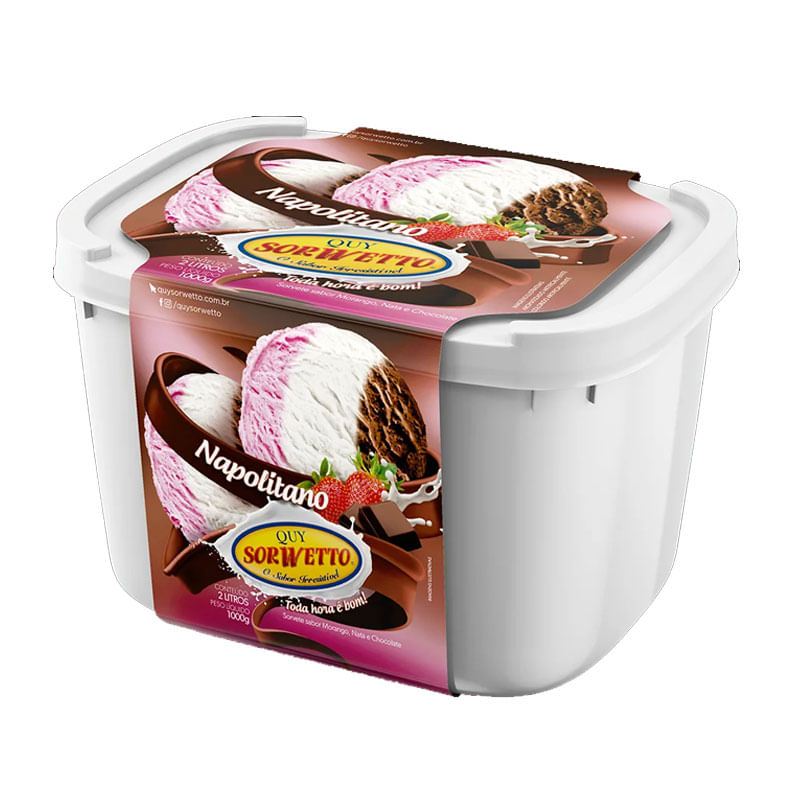 Sorvete Sorwetto Pote Napolitano 2l