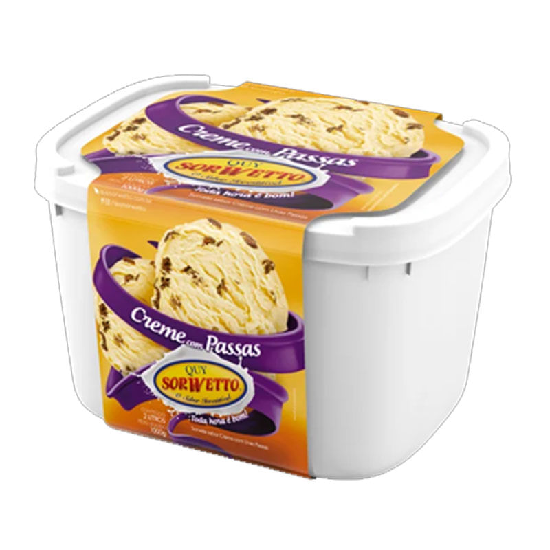 Sorvete Sorwetto Pote Passas 2l
