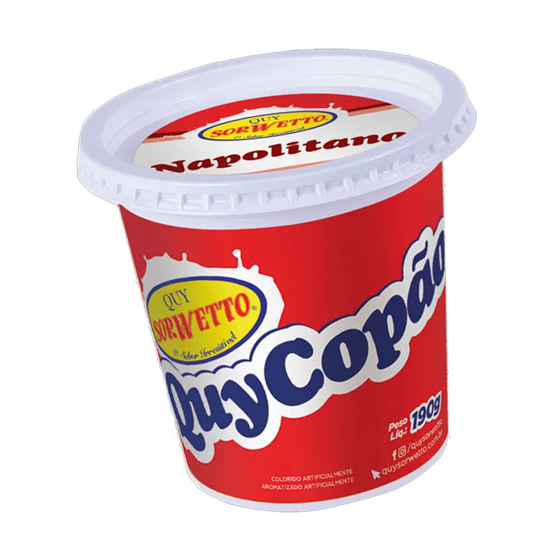 Sorvete Quy Copão Napolitano 190g