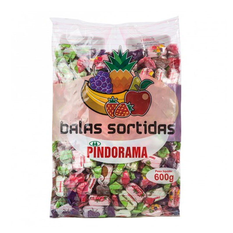 Bala Mastigável Pindorama Sortida 600g