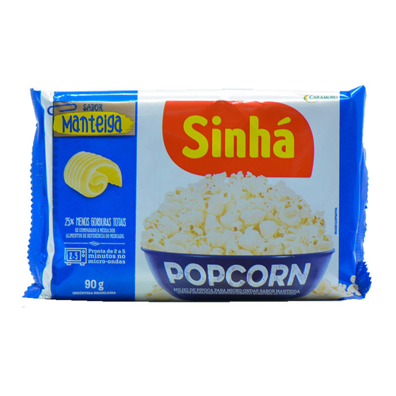 Pipoca de Micro-ondas Manteiga Sinhá 90g